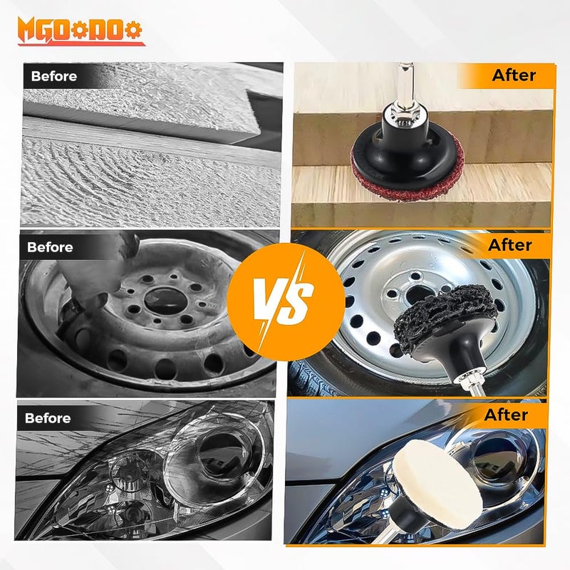 Mgoodoo 106Pcs Sanding Discs Set,2 inch Die Grinder Sanding Disc with 1/4 inch Holder for Milwaukee Die Grinder,Surface Prep Strip Grind Polish Burr Finish Rust Paint Removal - Image 4